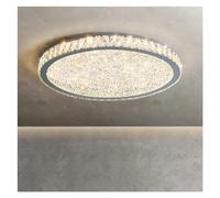 HMJGDZG Luxury Crystal Ultra-thin Round Bedroom Ceiling Chandelier Lamp Stainless Steel - Light Fixture,for Various Rooms