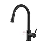 HMJGDZG Matte Black Touchless Kitchen with Pull Down Sprayer Motion Sensor Hands- Smart Activated Sink Faucet