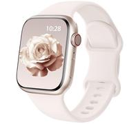 HMJGDZG Patented Upgraded Silicone Strap Compatible with Straps 49mm Women Men,Soft Sport Bands for iWatch Series 1 SE Ultra,Light Blush