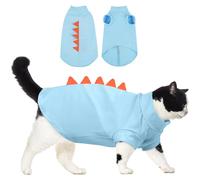 HMJGDZG Sphynx Cute Dinosaur Hairless Costume, Breathable Cotton Shirts Cat Clothes for Only, Round Collar Kitten Daily T-Shirts with Sleeves, Cats Funny Cosplay Apparel