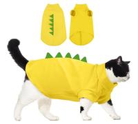 HMJGDZG Sphynx Cute Dinosaur Hairless Costume, Breathable Cotton Shirts Cat Clothes for Only, Round Collar Kitten Daily T-Shirts with Sleeves, Cats Funny Cosplay Apparel