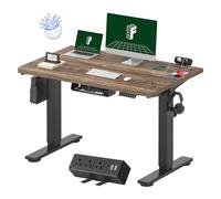 HMJGDZG Whole-Piece Standing Clamp Strip, x Electric Stand Up Height Adjustable Desk with Cable Management Frame Black Walnut Desktop, 2 Packages