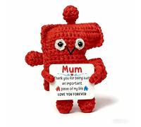 HMJMJC Mothers Day Heartfelt Gifts for Mum, Handmade Crochet Puzzle Piece Plush Keepsake, Mothers Day Christmas Birthday Gifts for Mum from Daughter Son, Emotional Thank You Present for Mummy Mother