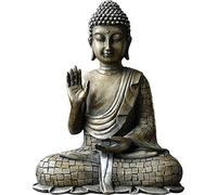 hmjsmj Buddha sculpture, material: synthetic resin, living room, office, study decorations, meaning family peace, 21.5x17.5x10.5cm