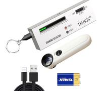 HMKIS Diamond Tester + 40X Magnifier, 2025 New Jewelry Diamond Selector for Novice and Expert (Non-Rechargeable) (White)