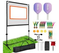Hmlc Portable Paddle Sport with Net - Similar to Badminton, Pingpong and Pickleball Set - Indoor & Outdoor and Backyard Games