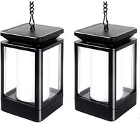 HMLOPX Solar Powered Wall Mounted Lantern Lamp, Wall Porch Flame Lights Led, Frosted Glass Decorative Wall Lighting, Waterproof Lantern Sconce, Landscape Pathway Patio Decoration Lights