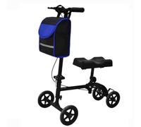 HmLotd Economy Knee Scooter, 300 LbsSteerable Scooter Bearing Steerable Knee Scooter for Broken Leg, Foot, Ankle Injuries, Kneeling Quad Roller Cart,Orthopedic Seat Pad for Adult and