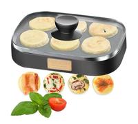 HmLotd Household Egg Burger Maker Pan, Non-stick Omelette Maker, 900w Power Non-stick Coating Return Heating Ring Visualisation of the Lid Easy to Clean Suitable for Snacks, Kitchen