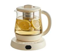 HmLotd Multi-functional Health Pot, Electric Hot Water Kettle, 0.8l Household Glass Health Pot, 600w Power 304 Stainless Steel Filter and Heating Plate Anti-Slip Base Pads for Home and Office