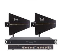 HMLSYZX UHF Wireless Antenna Distribution Combiner System, Wireless Microphone Signal Amplifier, Frequency Range 400-950MHz for School, Stage, Wedding, Speech