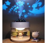 HMLUESR Baby Cool Mist Humidifiers for Bedroom Quiet - 16.91 OZ Small Humidifier for Home with Night Light & Star Projector for Kids, Babies, Girls as Best Gift