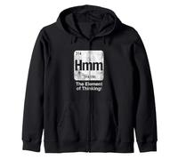 Hmm The Element of Thinking Funny Science Periodic Table Zip Hoodie