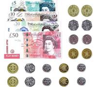 HMN Children's Educational Play Money Coin Set, British Sterling Pounds educational Learning as Bank and Shop Role (Pack2)