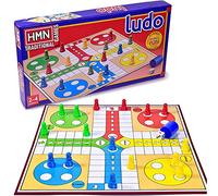 HMN Folding Ludo Game Set - Traditional Ludo Board for Adults Indoor Fun