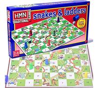 HMN Ludo Game, Traditional Ludo Board Game, Folding Ludo Game Set Traditional Ludo Game Board for Adults Indoor Fun Ideal of Ludo Game Board (Snake Ladders Game)