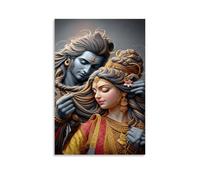 HMNANGDE Lord Shiva And Parvati Poster Decorative Painting Canvas Wall Art Living Room Poster Bedroom Painting Wall Art Picture Print Modern Family Room Decor 12 x 18 Inches (30 x 45 cm)