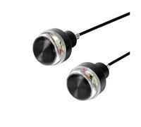 HMNMXQ Motorcycle Lights 2Piece 12V LED Handlebar End Turn Signal Light White Yellow Flasher Handle Grip Bar Blinker Side Marker Lamp Lighting Motorbike Spotlights