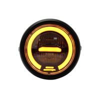 HMNMXQ Motorcycle Lights Headlights LED Lights Retro Universal Headlights Motorcycle Universal Modification Parts Motorbike Spotlights(Yellow)