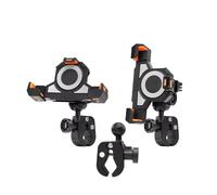 HMNMXQ Navigation Bracket Stable Adjustable Quick Release Lock For Cfmoto Motorcycle Phone Holder USB Wireless Charging Shockproof GPS Navigation Plate Bracket(Clip holder)