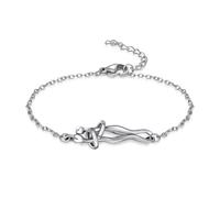 HMOOY Hug Bracelet for Couple Love, Affectionate Snuggle Hug Bracelet Personality Couples Bracelet for Him and Her Adjustable Fashion Valentine's Day Bracelet for Women Men, Adjustable, Stainless
