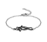 HMOOY Hug Bracelet for Couple Love, Affectionate Snuggle Hug Bracelet Personality Couples Bracelet for Him and Her Adjustable Fashion Valentine's Day Bracelet for Women Men, Adjustable, Stainless