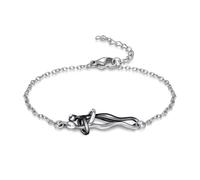 HMOOY Hug Bracelet for Couple Love, Affectionate Snuggle Hug Bracelet Personality Couples Bracelet for Him and Her Adjustable Fashion Valentine's Day Bracelet for Women Men, Adjustable, Stainless