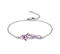 HMOOY Hug Bracelet for Couple Love, Affectionate Snuggle Hug Bracelet Personality Couples Bracelet for Him and Her Adjustable Fashion Valentine's Day Bracelet for Women Men, Adjustable, Stainless