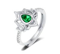 HMOOY Lotus Ring, Same Girl Same Name Lotus Ring, No Mud No Lotus Flower Blossom Ring, Jewelry Gifts for Women