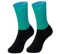 HMOS Cycling Socks Aero Socks Seamless Anti Slip Cycling Socks Road Bicycle Socks Outdoor Racing Bike Compression Sport Socks Green, Size : 39-45