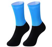 HMOS Cycling Socks Aero Socks Seamless Anti Slip Cycling Socks Road Bicycle Socks Outdoor Racing Bike Compression Sport Socks new (Color : Blue, Size : 39-45)