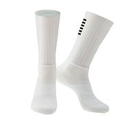 HMOS Cycling Socks Anti Slip Silicone Aero Socks Cycling Socks Men Bicycle Sport Running Bike Socks YAK207-white-