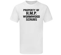 HMP Wormwood Scrubs Prison T-Shirt Funny Escaped Jail Inmate Costume