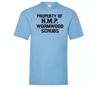 HMP Wormwood Scrubs Prison T-Shirt Funny Escaped Jail Inmate Costume