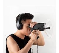 Hmpet Parabolic Microphone Bionic Ear Nature Observing record Listening Observing Device Long Range Listening Device Monocular X8 Times Long Distance Hearing Device,Battery