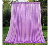 HMQIANG Lavender Sequin Photography Backdrop Curtains 5FTx7FT 1 Panel Parties Wedding Shimmer Fabric Backdrop Drapes