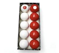 HMQQ 2-1/8 Inch Regulation Bumper Pool Balls, 10-Piece Resin Set | Balanced polyester resin balls with spotted markers for bumper pool tables, home recreation, bars, and replacement use.