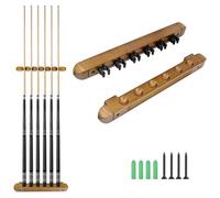 HMQQ Pool Stick Holder/Pool Cue Holder Wall Amount with Holder 6/8 Pool Sticks (OAK)