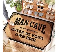 HMQW Dirt Trapping Front Door Mat Outside Fall Door | Cozy Home Entry Garage Patio Enter At Your Own Risk | Dirt Trapper Anti Fatigue Vintage Kitchen Accessories(50X80CM)