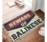 HMQW Fall Porch Mat Beware Of Balinese Rug Funny Welcome Mats For Front Door Boys Room Decor(65X90CM)
