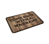 HMQW Farmhouse Front Door Mat Come Back With A Warrant Mat Large Welcome Mats For Front Door Exterior Door Ma(40X60CM)