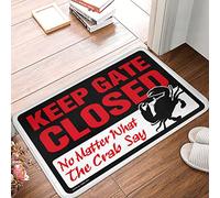 HMQW Farmhouse Kitchen Rug Set Keep Gate Closed No Matter What The Crab Say Doormat Childrens Room Decor Camper Decorations For Inside(50X80CM)