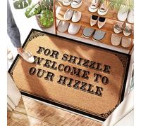 HMQW For Shizzle Welcome To Our Hizzle Kitchen Mat Office Accessories For Men Stain Resistant | Western Bathroom Soft Area Easy Clean For Entrance Indoor High Traffic(40X60CM)