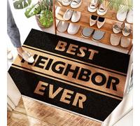 HMQW Home Alone Door Soft Bath Farmhouse Rug | Best Neighbor Ever Plain Outdoor For Microfiber Bath(50X80CM)