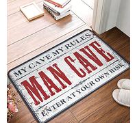 HMQW Large Front Door Mat Outdoor Wrning Enter At Your Own Risk Mat Summer Welcome Mat Front Door Mat Outdoor Funny(50X80CM)