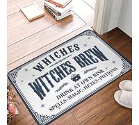 HMQW Large Welcome Mats Outdoor Witches Brew Doormat 3 Outside Mats For Front Door Fall Door Rug(65X90CM)