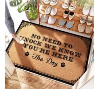 HMQW Patio Mat Large Bath Welcome-ish Door Water Resistant - No Need To Knock We Know You’re Here Low Profile Durable Non Skid For Cave Man Bar(40X60CM)
