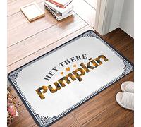 HMQW Personalized Door Mats For Front Door Hey There Pumpkin Doormat 2 Entry Mats Outdoor Home Lake House Decor(50X80CM)