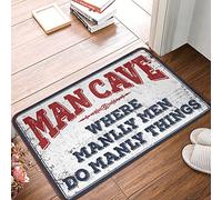 HMQW Plain Outdoor Mat Where Manlly Men Do Manly Things Rug Patio Decorations Outdoor Farmhouse Welcome Mat(40X60CM)