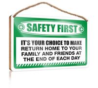 HMQW Small No Soliciting Sign For House Safety First Remember To Put On Lab Coat, Shoe Covers Wooden Sign Kitchen Decorations Wall Front Porch Decor Farmhou(20X30CM)
